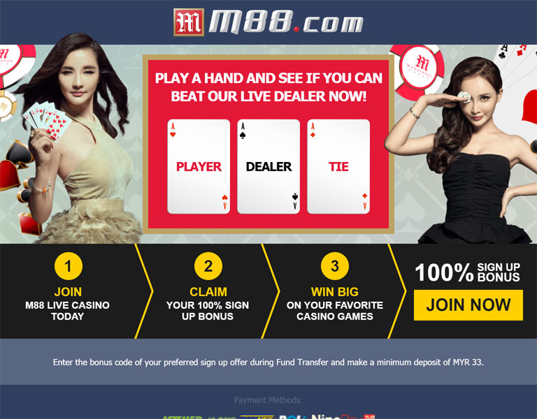 M88 Casino Landing Pages